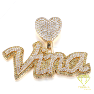 Collar Premium en Tono Dorado 2025 con Diamante Moissanita, Plata de Ley 925, Colgante de Número de Lujo para Joyería - Product Image 6