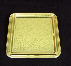 Bandeja de latón de la mejor calidad para chocolate, organizador de vajilla, bandeja decorativa de almacenamiento, 2 piezas, artesanía al precio más bajo - Product Image 3