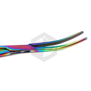 Pinzas Hemostáticas Multicolores Rainbow Pean de 8 Pulgadas, Pinzas Curvas de Acero Inoxidable con Acabado Multicolor Arcoíris, Profesionales para Cirugía - Product Image 6