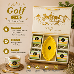 Coffret cadeau Masala Chai en PVC, 7 pièces, tasse à thé, bol, plateau à collation, boîte en carton ondulé, sac de transport avec infuseur à thé pour offrir en cadeau - Product Image 2