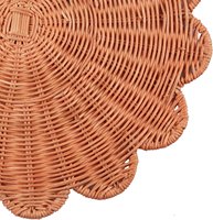 Napperons en rotin tressé en gros, motif floral, napperons naturels pour salle à manger, restaurant, hôtel, décoration de mariage et de fête