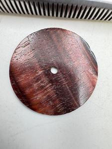 Esfera de Reloj de Piedra Ojo de Tigre Rojo Natural K Gems, 27 mm, 0.70 mm de Grosor, Clásica, Elegante, Vintage, de Lujo, Componente con Orificio Central de 2 mm - Product Image 4