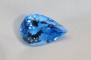 Topaze bleue suisse précieuse, facettée, forme poire, 9x6mm, 100% naturelle, cadeau pour elle - Product Image 5