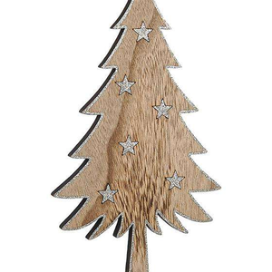 Décoration murale de Noël en bois poli, faite à la main, technique pour boîtes en bois et enseignes murales - Product Image 5