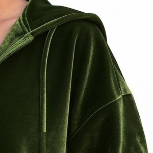 Women's High Quality Heavyweight <b>Velvet</b> Hoodies New Arrival Soft Comfortable Solid Color <b>Velvet</b> <b>Hoodie</b> For Ladies - Product Image 5