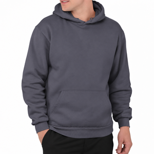 Sudadera con Capucha Lisa para Hombre, Venta al por Mayor, Logotipo Personalizado, Sudadera con Capucha de Algodón y Felpa, Fabricante OEM ODM - Product Image 1