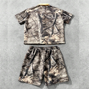 Conjuntos de camisas para hombre, ropa informal, camisas con cremallera, color sólido, conjunto de dos piezas de camisa y pantalones cortos de verano, ropa para hombre, conjuntos de alta calidad - Product Image 6