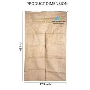 Saco de yute ecológico con rayas, textil reciclable y biodegradable, reutilizable y duradero, suministro agrícola - Product Image 5