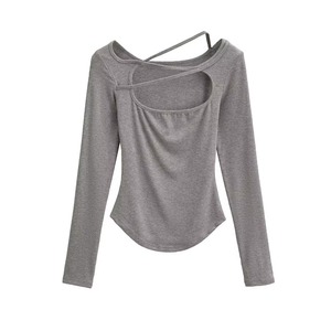 Camisetas de Mujer de Alta Calidad, 100% Algodón, Lavadas con Ácido, Cuello Redondo, Tallas Grandes, Diseño a Cuadros, Diamantes, Logotipo Impreso Digital Personalizado - Product Image 5