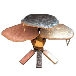 Latest Design <b>Epoxy</b> <b>Resin</b> Cake Stand in Different Color with Metal Stand for Wedding Party Decorate Products - Product Image 1