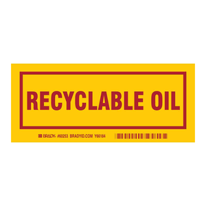 Étiquettes PP recyclables résistantes à l'huile Brady, gaufrées pour l'identification des conteneurs industriels - Product Image 1