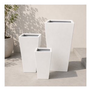 Set of 2 Pieces Fiberglass Modern Eco-Friendly Lightweight Garden Pots/<b>Planters</b> Home Application Made in Vietnam - Product Image 1