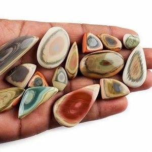 พลอยธรรมชาติรูปทรงผสม ขนาดผสม หลายสี ขัดเรียบ รูปทรงอิสระ อิมพีเรียลแจสเปอร์ - Product Image 2