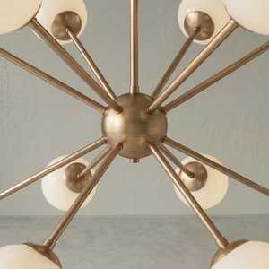 Mid Century Modern Art Deco Brass Globe Pendant Chandelier <b>Ball</b> Wall Light Removable for Diwali Home Decor Indoor/Outdoor Use - Product Image 3