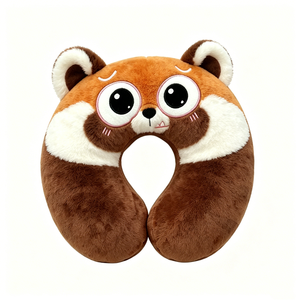 Almohada de viaje personalizada con forma de panda rojo, linda almohada de cuello con forma de animal panda rojo - Product Image 5