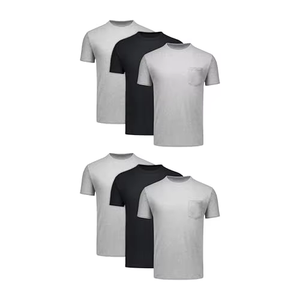 T-shirt décontracté uni pour homme en coton doux, col rond, manches courtes, vente en gros, tee-shirt décontracté en coton pour homme, léger et respirant - Product Image 2