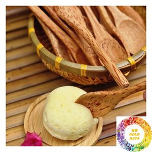 Cuchara Artesanal de Madera de Coco con Vetas Naturales, Utensilio para Servir, Ideal para Decoración de Mesa de Cocina Estilo Boho, Uso en Restaurantes y Cafeterías - Product Image 3