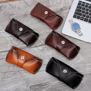 Vintage Full Grain Leather Sunglasses <b>Case</b> Durable <b>Soft</b> Lining Spectacle Protector Bulk Export Quality LGC-0073 - Product Image 6