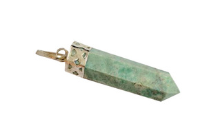 Colgante de Amazonita Natural en Forma de Lápiz, Piedra Curativa de Cristal, Colgante Hecho a Mano con Piedras Preciosas, Joyería de Reiki, Colgante de Energía para Chakras - Product Image 3