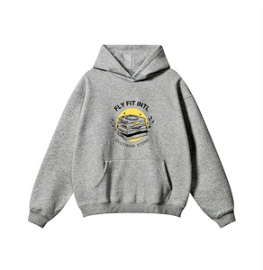 Sudadera con Capucha Oversize Unisex Fly Fit Intl, 100% Algodón French Terry, Logotipo Frontal, Bolsillo Sólido, Estilo Casual Urbano para Otoño - Product Image 6