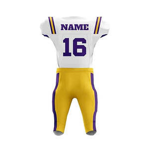 Uniforme de football de qualité supérieure pour jeunes, pour l'équipe, tissu polyester de haute qualité, uniforme de football américain cousu à la machine - Product Image 6