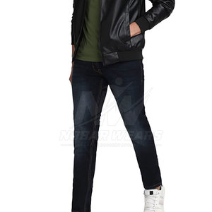 Pantalon en jean Signature pour homme, coupe droite, tissu en coton doux, confortable, décontracté, pour l'extérieur - Product Image 3