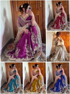 Traje de Salwar Kameez Moderno de Diseño Exclusivo en Chinon Pesado con Bordado de Lentejuelas, Secado Rápido, para Todas las Estaciones, Gharara para Mujer, Corte Regular - Product Image 6