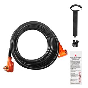 Cavo di prolunga per camper da 15 metri - 50 Ampere per impieghi gravosi - Con connettori NEMA 14-50R e 14-50P - Indicatore LED - Cavo di alimentazione STW per camper - Product Image 1