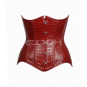 ผู้ผลิตขายส่งชุดคอร์เซ็ทหนังสัตว์สีแดงแบบสั่งทำพิเศษ - Product Image 1