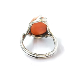 Bague en argent 925 au style unique avec pierre précieuse rhodochrosite - Bijoux anti-ternissement en gros fabriqués par JAIPUR SILVER - Product Image 4