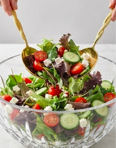 Twisted Gold Rope Salad <b>Server</b> Set Stainless Steel Brushed Gold With Rope Design Handles For Hotel Resort And Cafe - Product Image 5