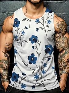 Nylon Spandex High Elasticity Compression Gym Wear Tight Men's Tank Tops - Product Image 5