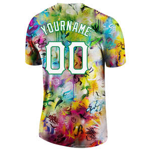 Camiseta de Béisbol Personalizada con Sublimación de Graffiti, Estilo Urbano, Uniforme de Equipo, OEM, ODM, Marca Privada, Proveedor al por Mayor - Product Image 4