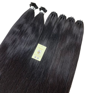 มัดผมมนุษย์ผมตรงสีดำธรรมชาติเกรดผม12A ผมหนาสองชั้น - Product Image 1