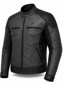 Chaqueta de Motocicleta de Cuero Térmico |   Estampado de Invierno |   Negro Carbón Marrón Verde |   Fabricante OEM ODM |   Diseño de Calidad Premium - Product Image 3