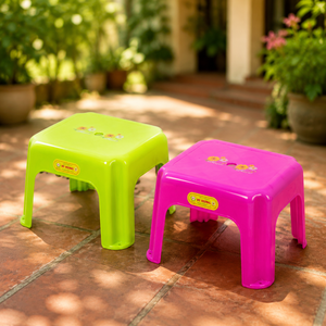 Multi-Color Virgin PP Modern Design Lightweight Portable Durable Stackable Multi-Function <b>Storage</b> Ottoman <b>Stool</b> for Home Kitchen - Product Image 2