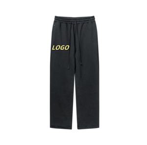 Heavyweight Oversized Custom Acid Wash Sweatpants <b>Baggy</b> 380 Gsm Plain Customized Wide Leg <b>Men</b> Sweatpants <b>Trousers</b> - Product Image 3