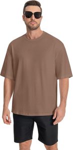 Camiseta Oversize de Algodón 100% de Alto Gramaje para Hombre, 220 Gramos, con Estampado Personalizado en Hombro, Estilo Hip Hop, Tallas Grandes, 100% Algodón, Lisa, Corte Boxy para Hombre - Product Image 3