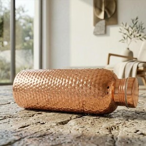 Artisan Crafted Hammered <b>Copper</b> <b>Bottle</b> with <b>Copper</b> Tumbler Leak Proof Ayurvedic Water Storage Drinkware for Daily Wellness - Product Image 4