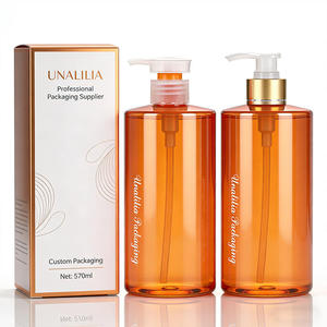 Vente en gros de flacons pompe cylindriques en plastique PET de 570 ml pour shampoing, lotion, après-shampoing, gel douche, soins de la peau, emballage personnalisé - Product Image 1