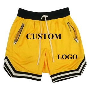 Design personnalisé Short de basket-ball en polyester 100% personnalisé pour hommes Short double couche simple été Short en maille à entrejambe de 5 pouces pour hommes - Product Image 2