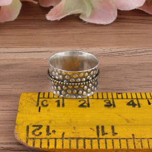 Vente en gros d'anneaux anti-stress en argent sterling 925 pour femmes et hommes, anneau rotatif pour soulager l'anxiété, bijoux, anneau anti-stress - Product Image 5