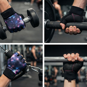 Gants mi-doigts pour femmes, équipement de protection des mains pour l'extérieur, antidérapants, résistants à l'usure, respirants, gants de fitness personnalisés - Product Image 5