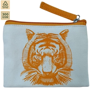 Pochette de maquillage en toile de coton non laminée 300 GSM, pochette de maquillage de voyage, 13,5x9,5 cm, logo personnalisé, vente en gros, modèle OEM SNCH121 - Product Image 1