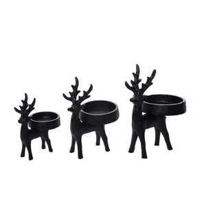 Golden Deer <b>Candlestick</b> Holder with Bell Christmas Home Decoration <b>Brass</b> Metal Craft - Product Image 6