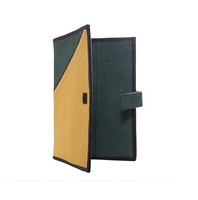 Bolsa plegable de yute orgánico para carpetas de archivos, Cartera de maletín de fieltro impresa promocional con cremallera, almacenamiento de documentos de suministros de oficina