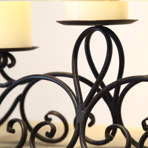 Durable <b>Light</b> Weight Handmade Solid Iron <b>Wire</b> Candle Holder Fireplace Candelabra Portable for Home Decor Wedding Christmas - Product Image 2