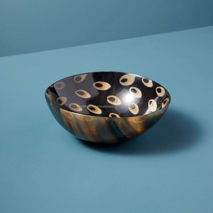 Handcrafted Polished Buffalo Horn Bowls Unique Nature-Inspired Nautical <b>Tableware</b> Carved Animal Agate for Home Restaurant OEM - Product Image 2