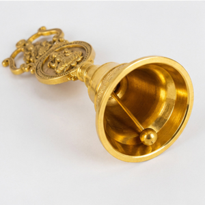 Brass Lakshmi Ganesh Temple Bell for Pooja and Religious Worship Hindu Prayer <b>Mandir</b> Ghanti Traditional Brass Hanging Bell for - Product Image 2