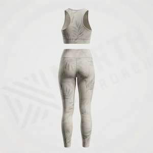 Conjunto de Leggings y Sujetador Deportivo para Yoga y Fitness con Impresión por Sublimación Personalizada de Marca Privada, Ropa Deportiva de Alta Gama - Product Image 2